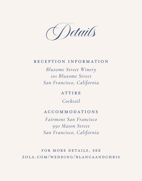 Loxley | Ice | Zola Wedding Enclosure Cards