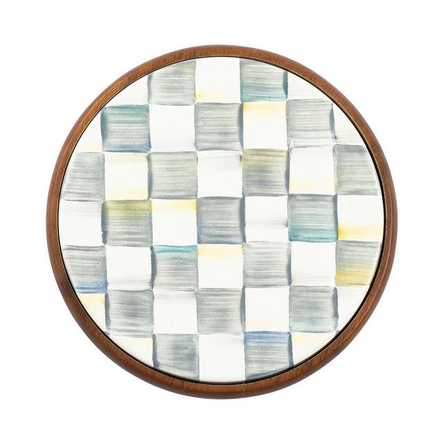 Mackenzie-Childs Sterling Check Enameled Wooden Tray