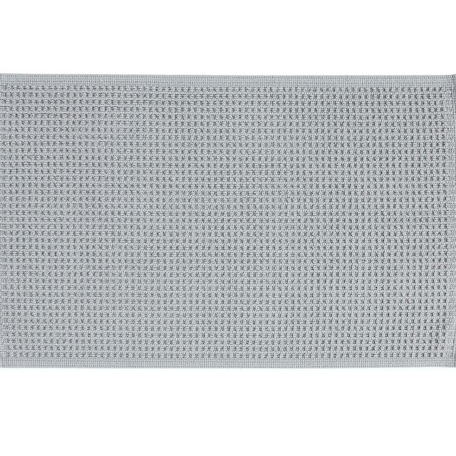 Gray Mist Textured Organic Bath Mat, 21x34"