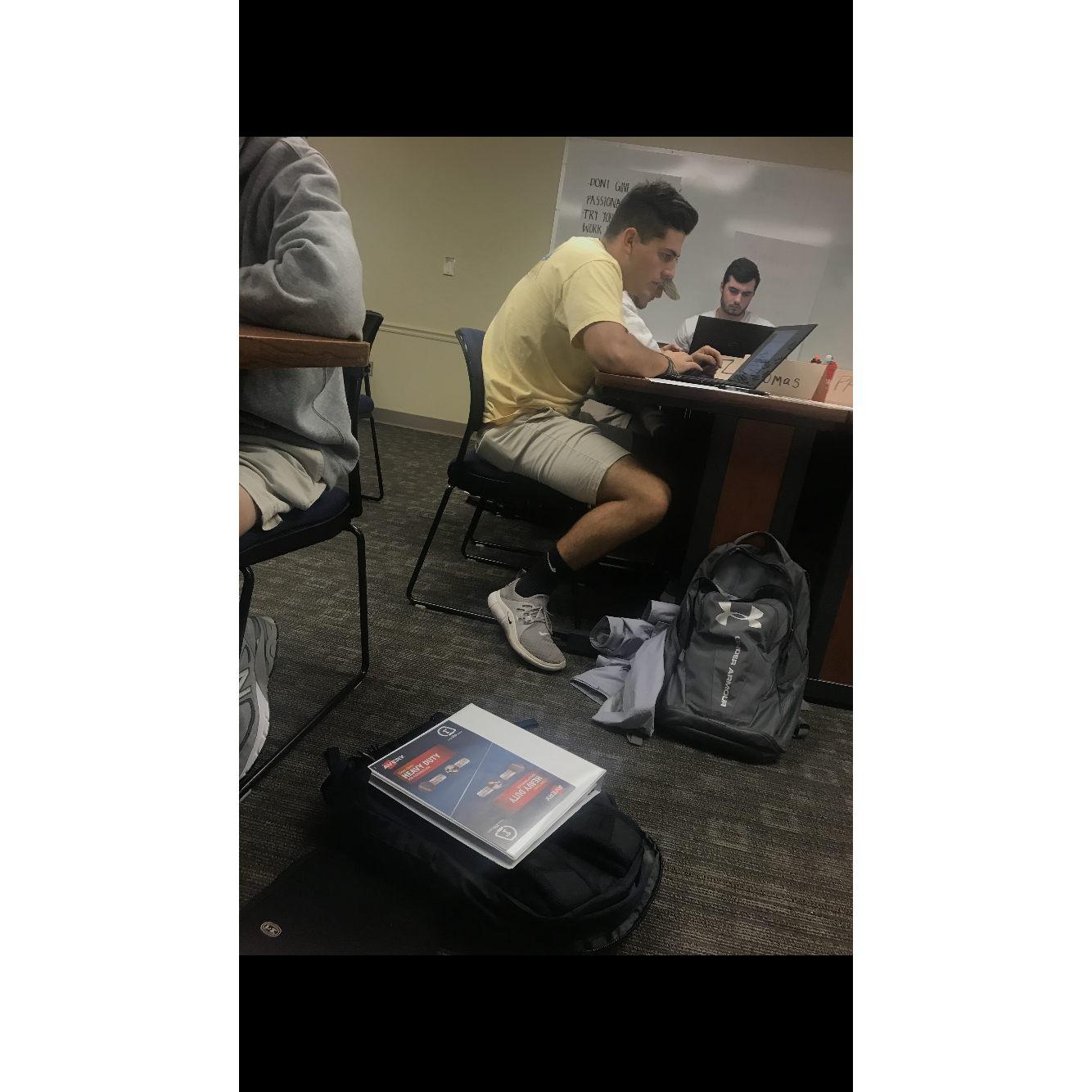 The picture I took of Thomas on the first day of school freshman year