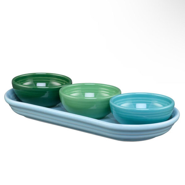 Fiesta Aegean Mixed Colors 4-Piece Condiment Set