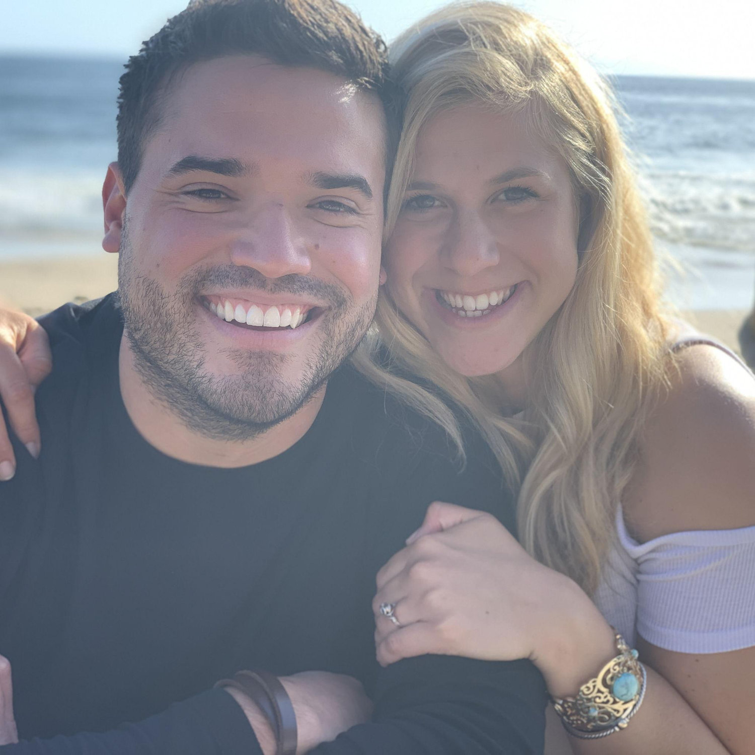 At our first date spot in Laguna Beach, CA (just a month after we met) - May 2019