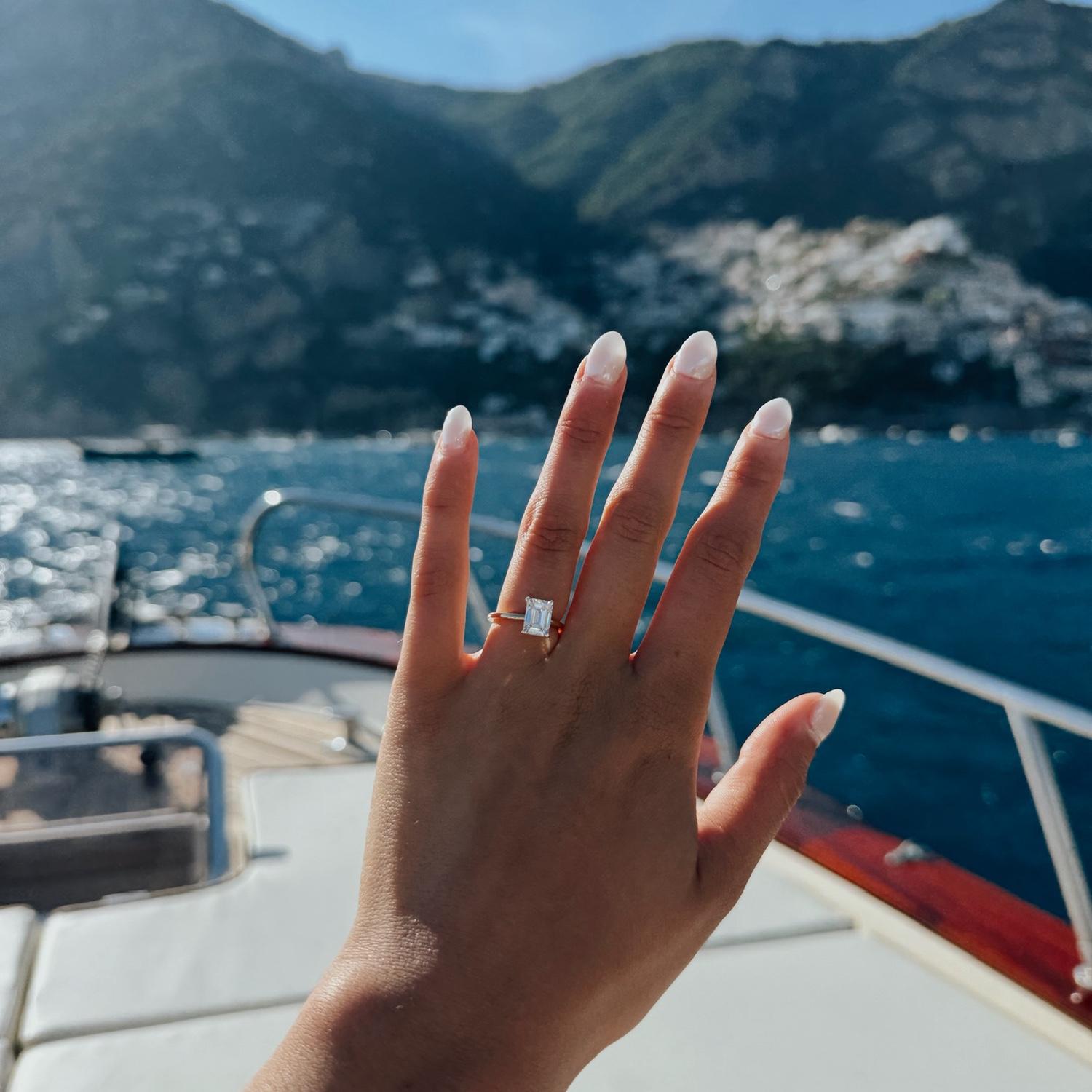 Seconds after Austin proposed in Positano!