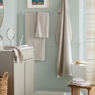 Everyday Textured Windowpane 6-Piece Bath Towel Set