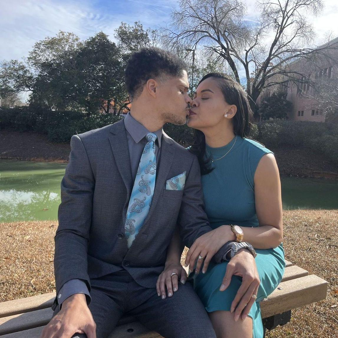 The kiss that sealed the deal!