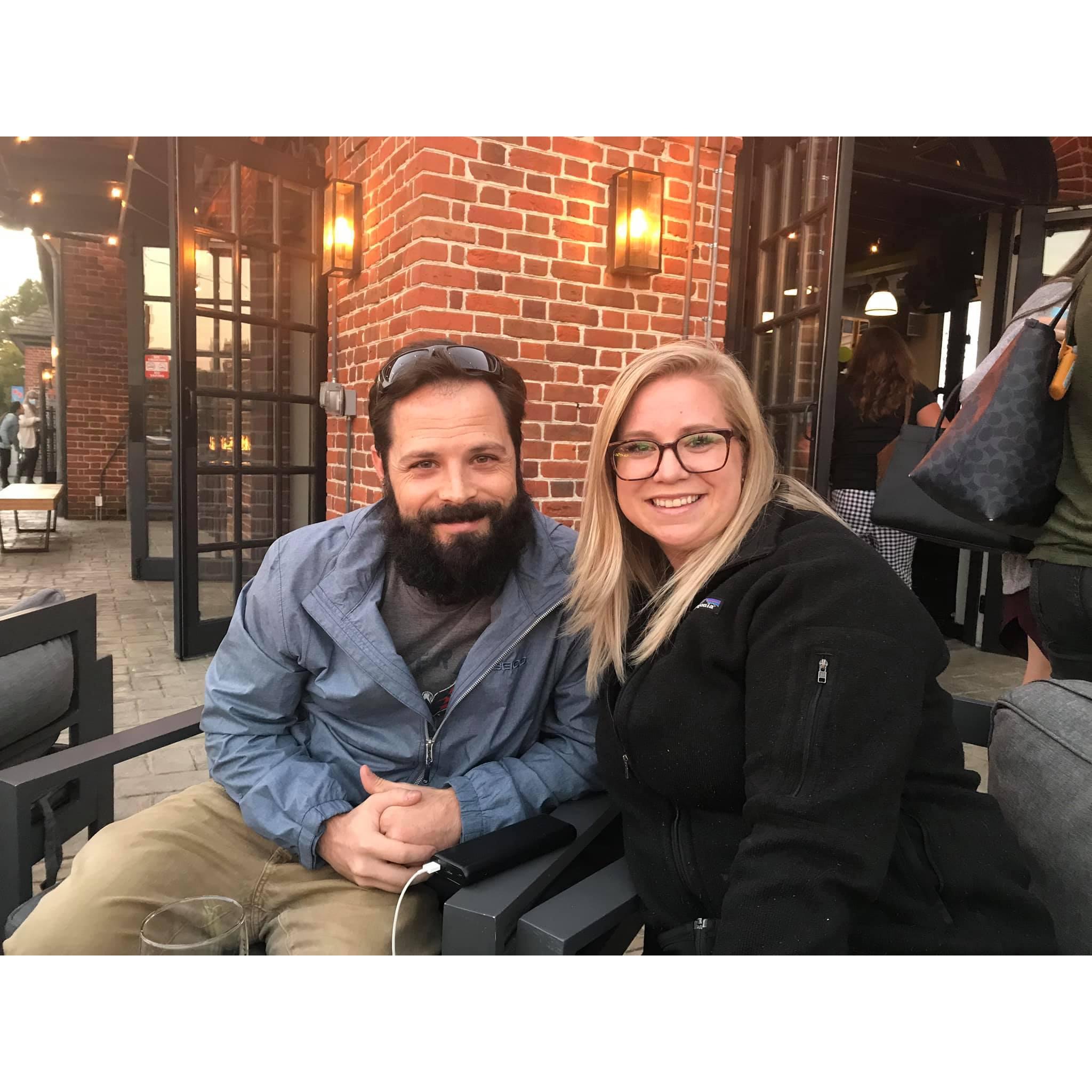 Birthday surprise trip to Williamsburg, Va at Precarious Beer Project.