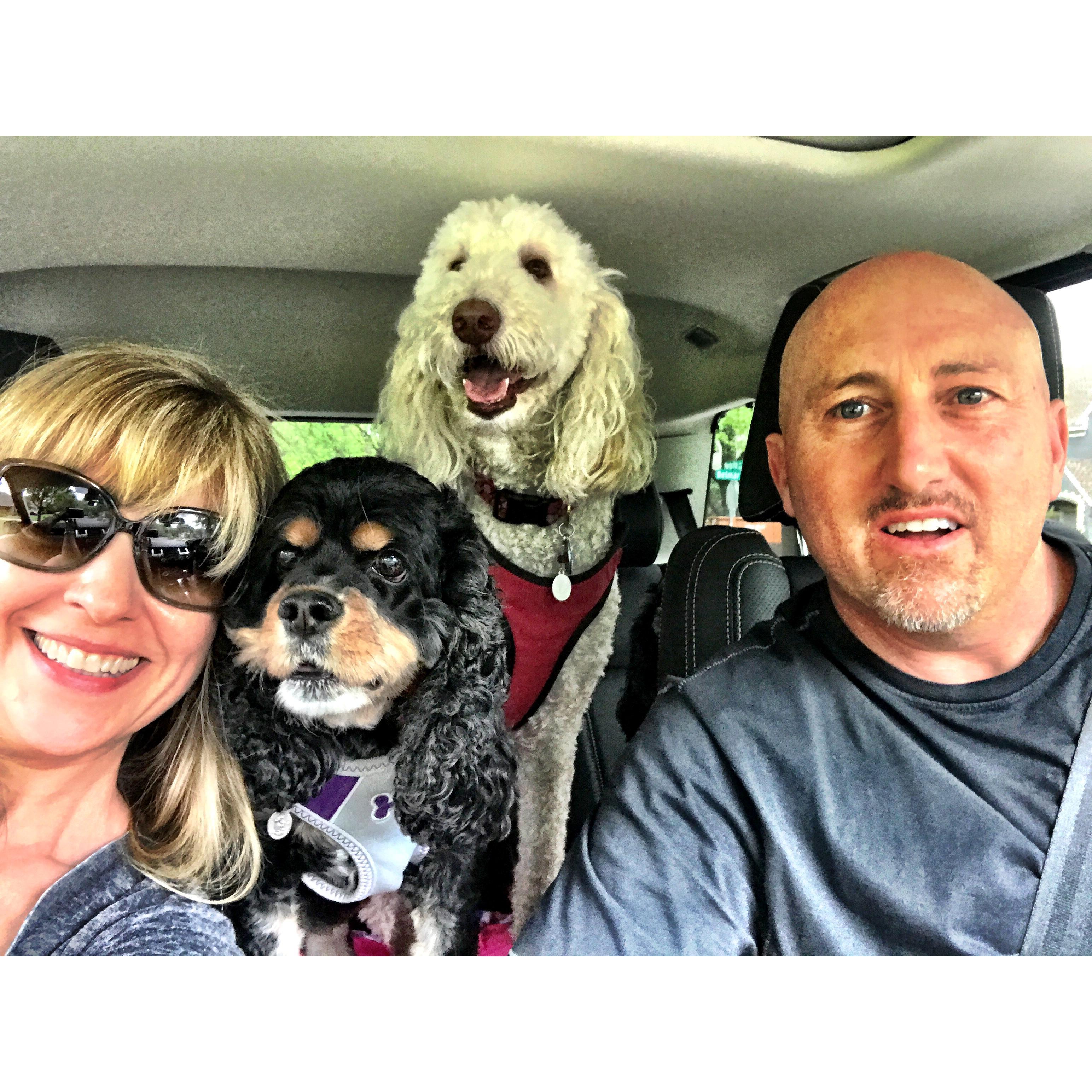 Road trip with the girls! 2017 (Sasha is behind John.)