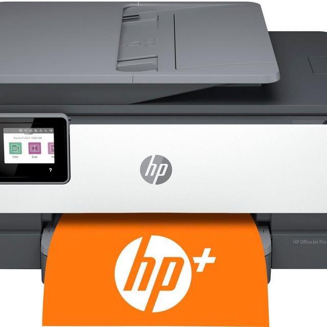 HP - OfficeJet Pro 8034e Wireless All-In-One Inkjet Printer with 12 months of Instant Ink Included with HP+ - White