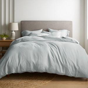 European Linen Duvet Cover in Mist