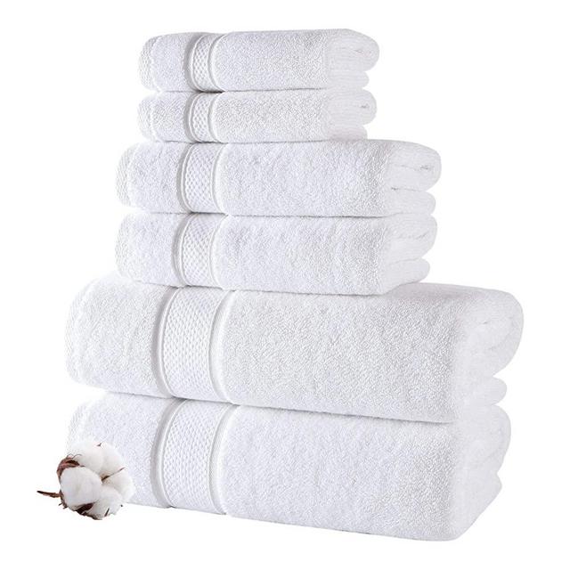 Nova Luxury Bath Towel Set - Ultra Soft Premium Turkish Cotton Bath Towels - Absorbent Bathroom Towels - Complete Hotel Bathroom Set: 2 Turkish Bath Towels, 2 Hand Towels, 2 Washcloths