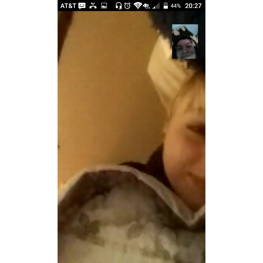 One of the many nights we fell asleep talking to each other.