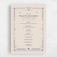 Blue Wedding Program - Augusta