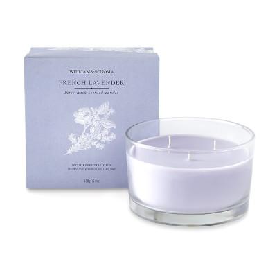 Williams Sonoma French Lavender Triple-Wick Candle