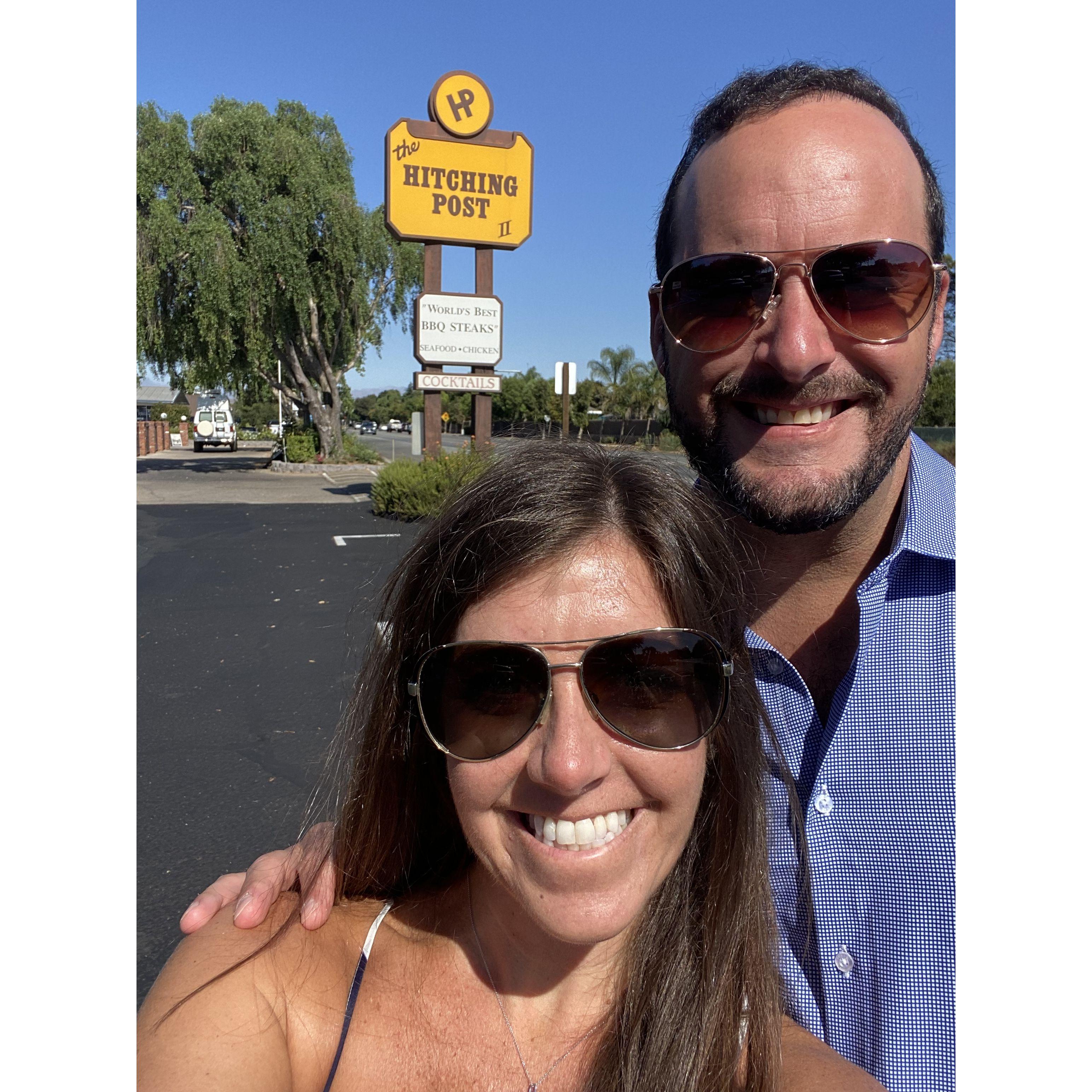 Didn't know at the time we'd be back here in a few hours for our engagement dinner!