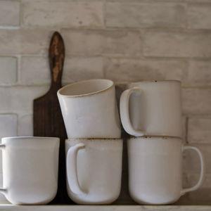 The Jasper Portuguese Stoneware Mugs, Set of 4 in White