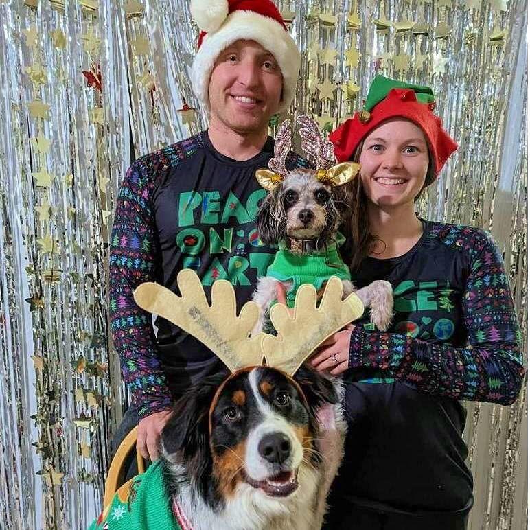 Puppy Christmas party at Siara's. Best Christmas card will probably ever have.