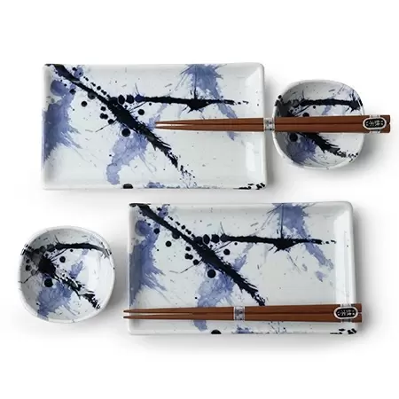 Miya Company Blue Sumi Sushi Set