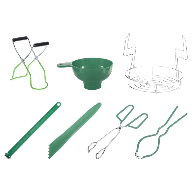Unique Bargains Durable Easy to Clean Home Canning Kit Tools Set 7 Pcs Green