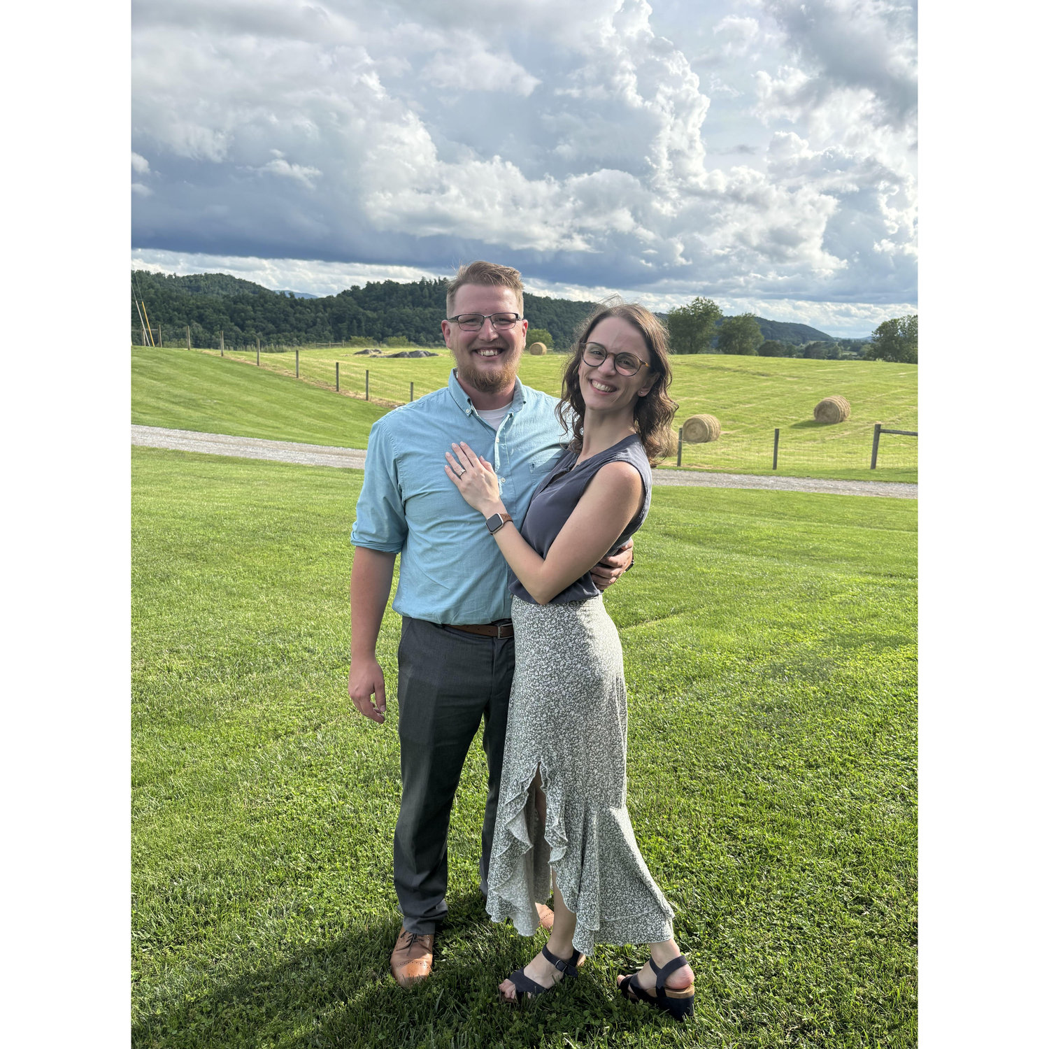 Being wedding guests together for the first time