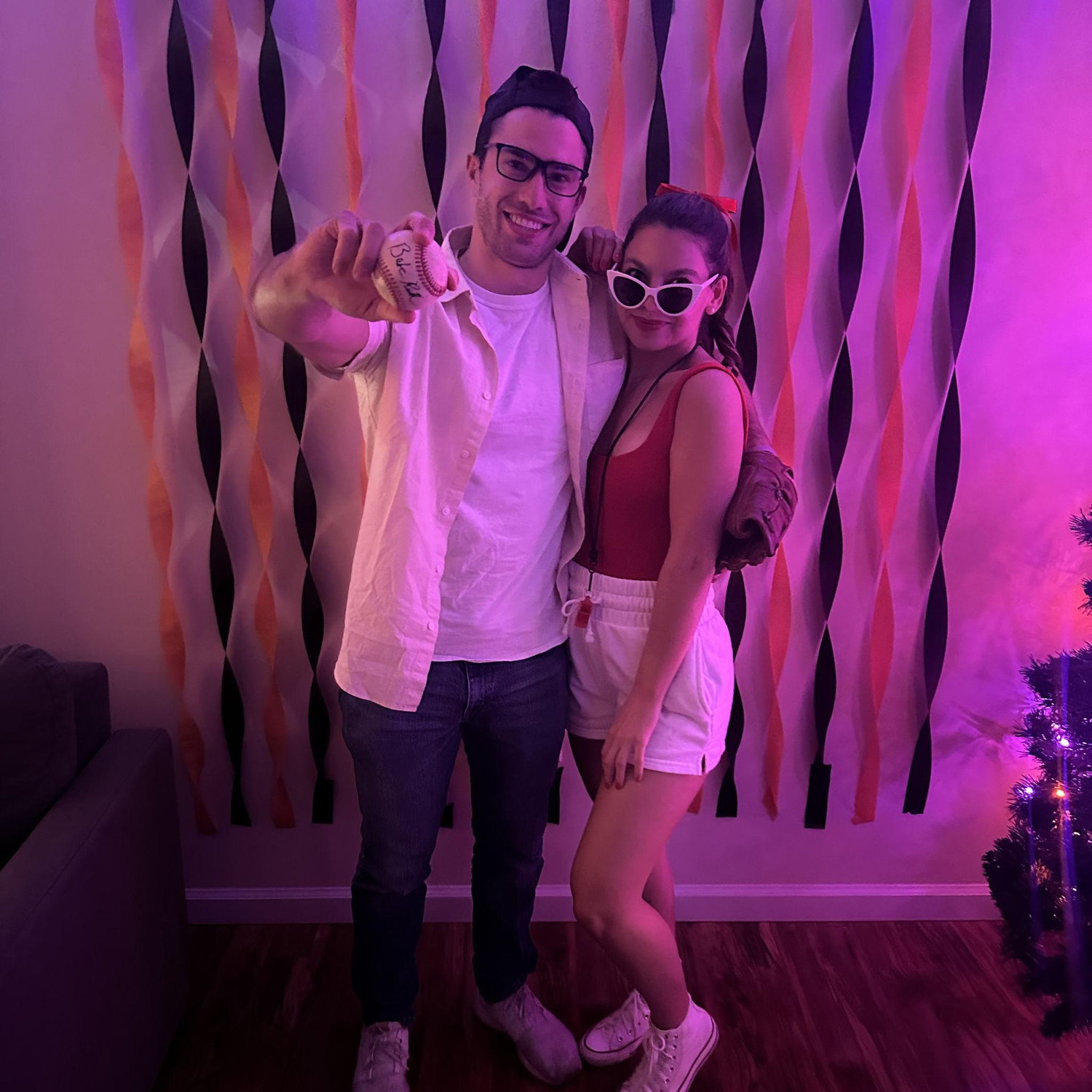 Our first halloween together as Wendy Peffercorn and Squints.