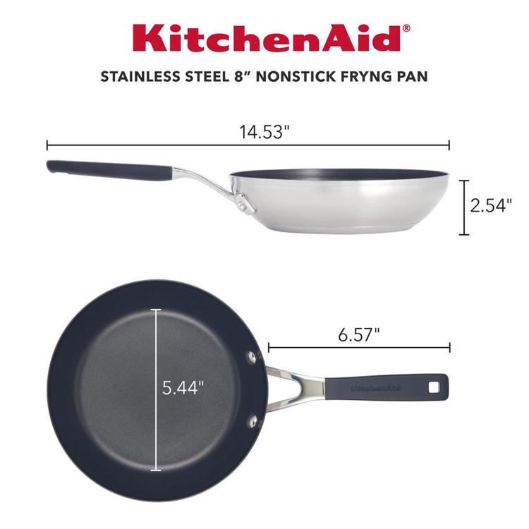 KitchenAid Stainless Steel Nonstick 8-Inch Frying Pan
