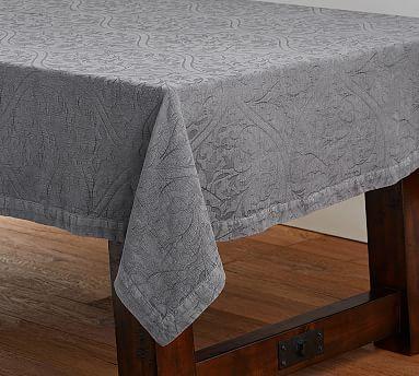 Tonal Jacquard Tablecloth - Gray