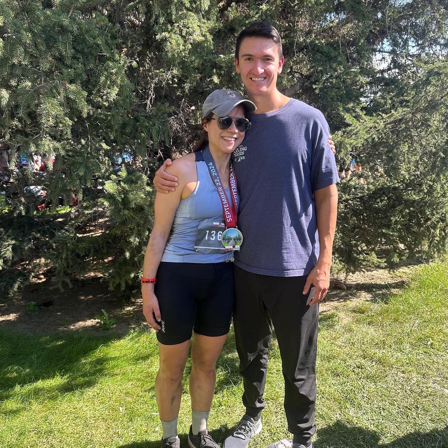 Ryan spectating Emma’s 70.3