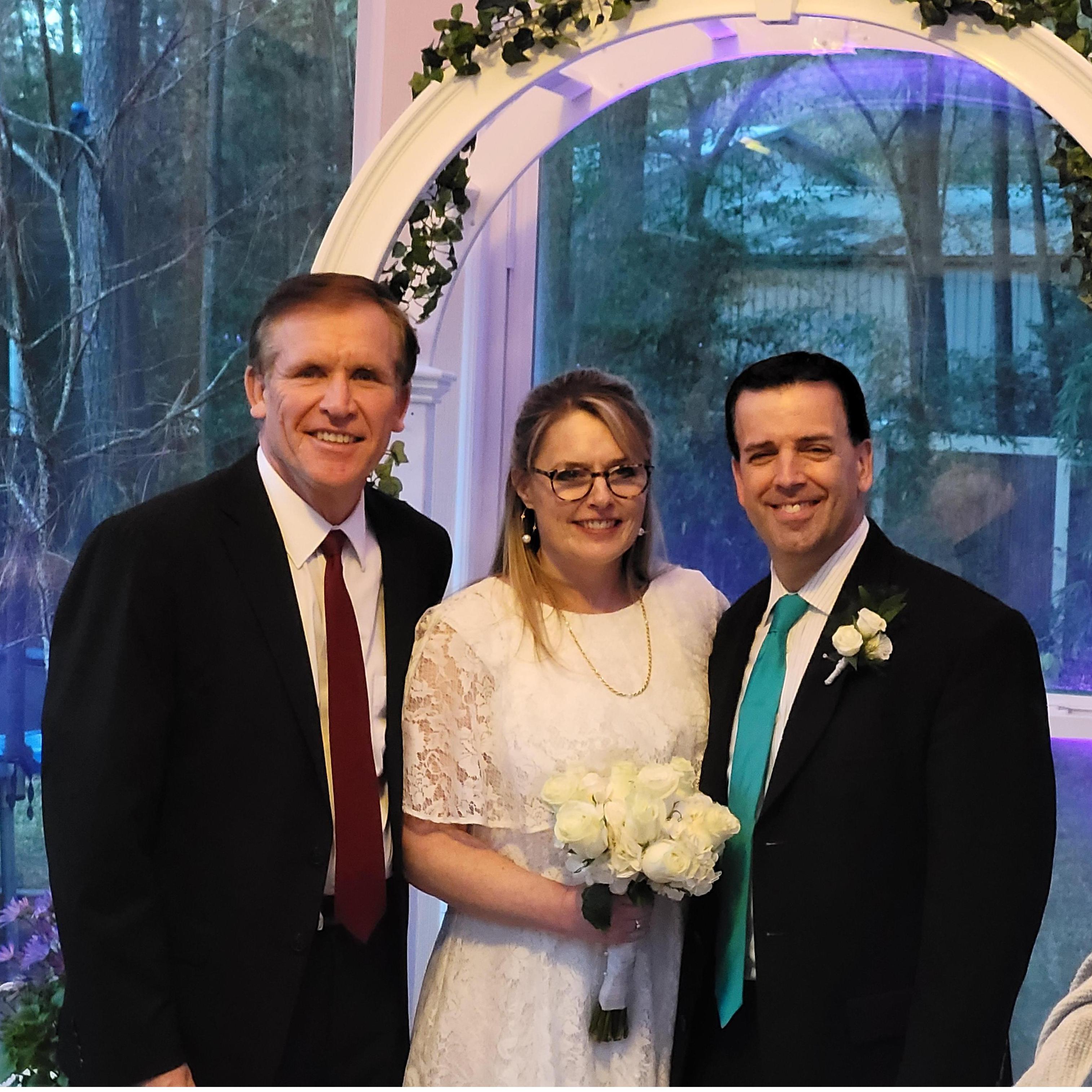 After our vows, which Bishop Sid Mann officiated ...