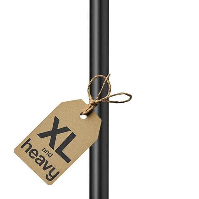 XL and Heavy Weighted Towel Holder, Premium Stainless Steel Large Black Paper Towel Holder, Unique and Modern Papertowel Dispenser with Heavy Base for Kitchen, Countertop, Cabinet, Napkin Roll