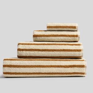 Organic Resort Stripe Towels (Butter with Honey) - Bathtowel / Butter with Honey