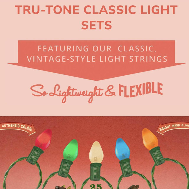 Classic Christmas Light Sets | Tru-Tone™ vintage-style LED light bulbs
