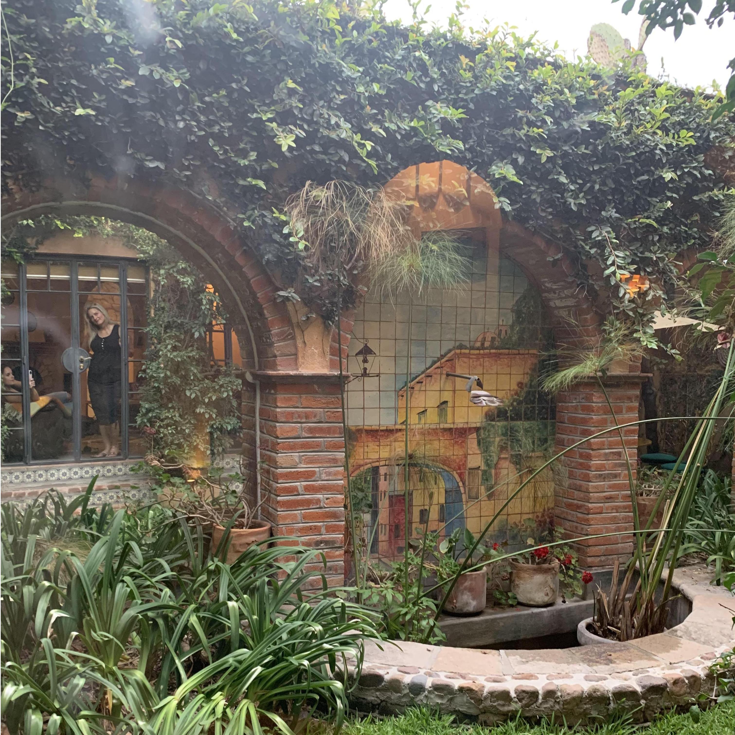 We encourage you to explore all the Air BnB's in the area! This was the gorgeous backyard of one we stayed in during the last trip. Can you spot the special someone?