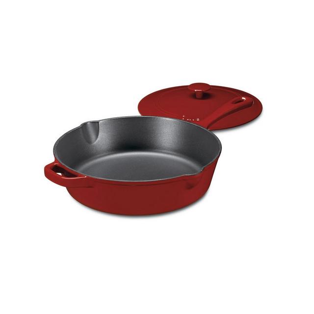 Chefs Classic Enameled Cast Iron 12" Chicken Fryer