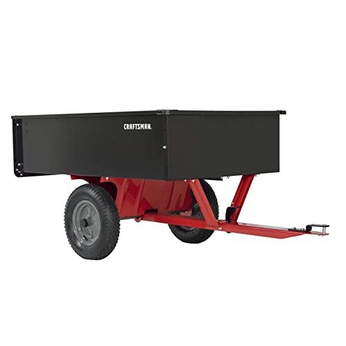Craftsman CMX-GZ-BF-71-24355 Steel Tow Dump Cart, Black