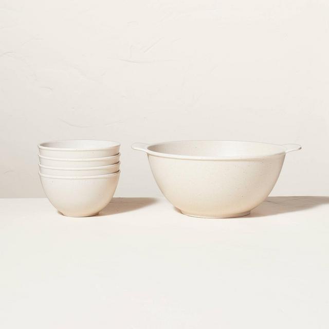 5pc Bamboo Melamine Popcorn Bowl Set Natural - Hearth & Hand™ with Magnolia