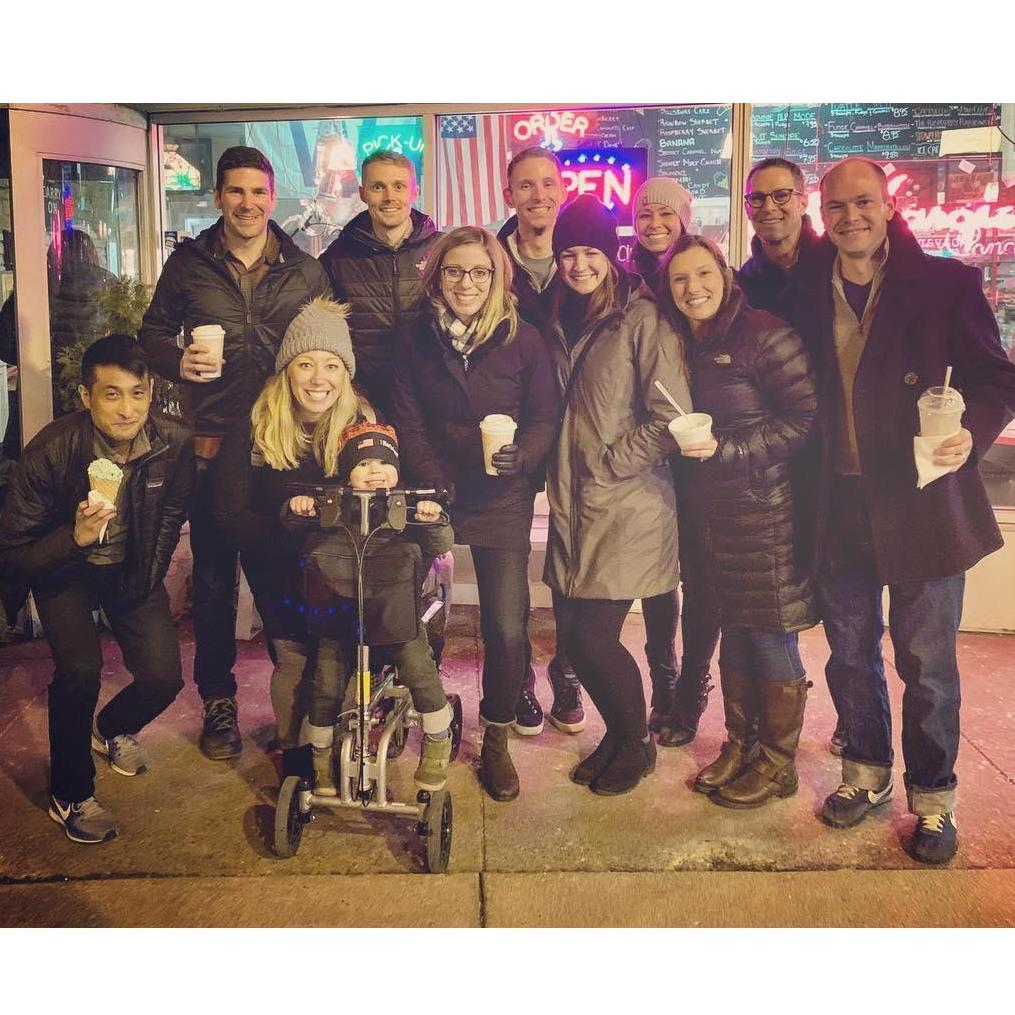 Visiting friends in Chicago after we moved home to MN.