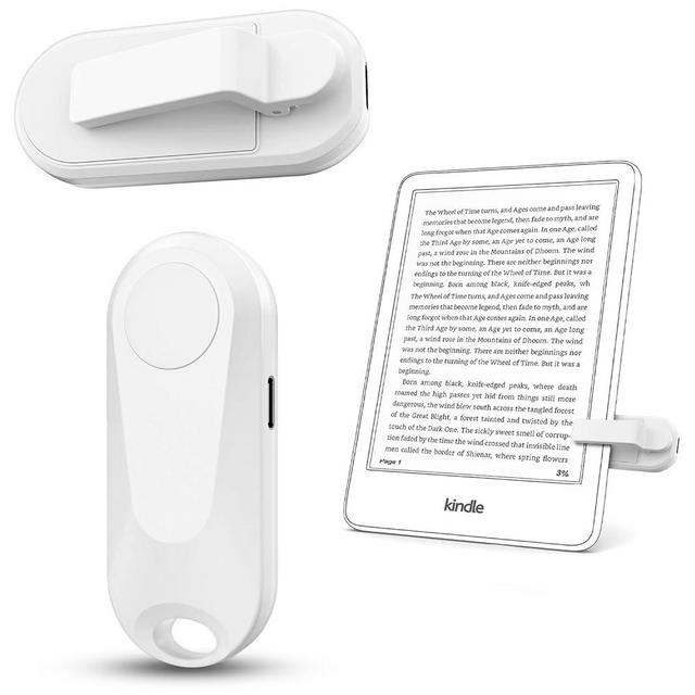 DATAFY Remote Control Page Turner for Kindle Paperwhite Oasis Kobo eReaders, Camera Video Recording Remote Triggers, Page Turner Clicker for ipad Tablets Reading Novels with Wrist Strap Storage Bag