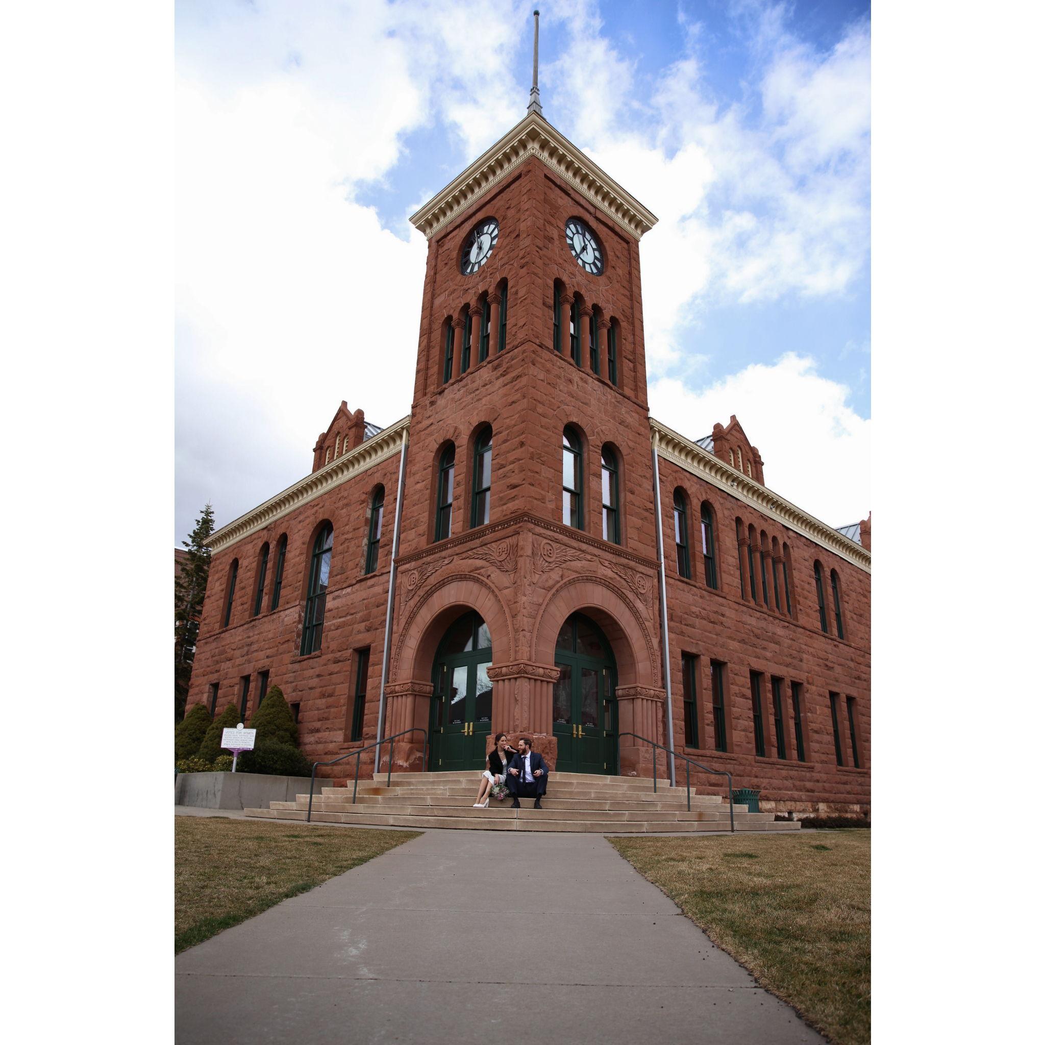 Coconino County Flagstaff Justice Court, where we said "I do"