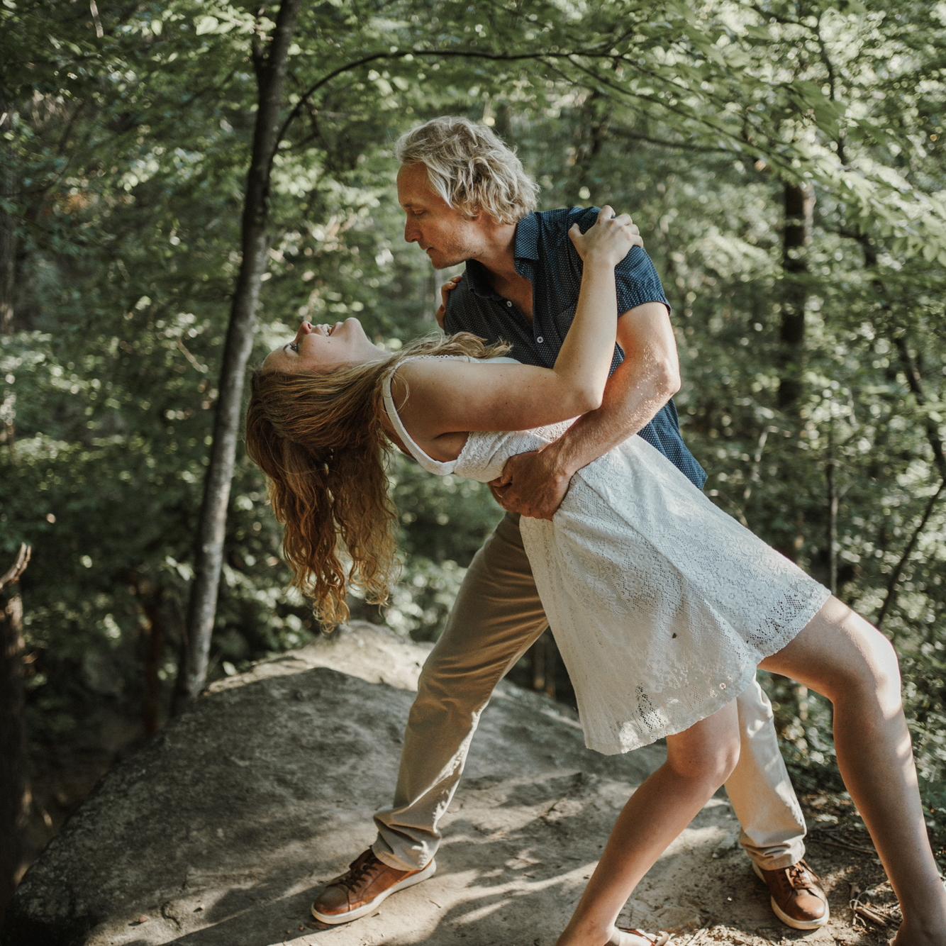 Our engagement photos taken by our friend Xavier Hazen at Glenn Falls, Tennessee.