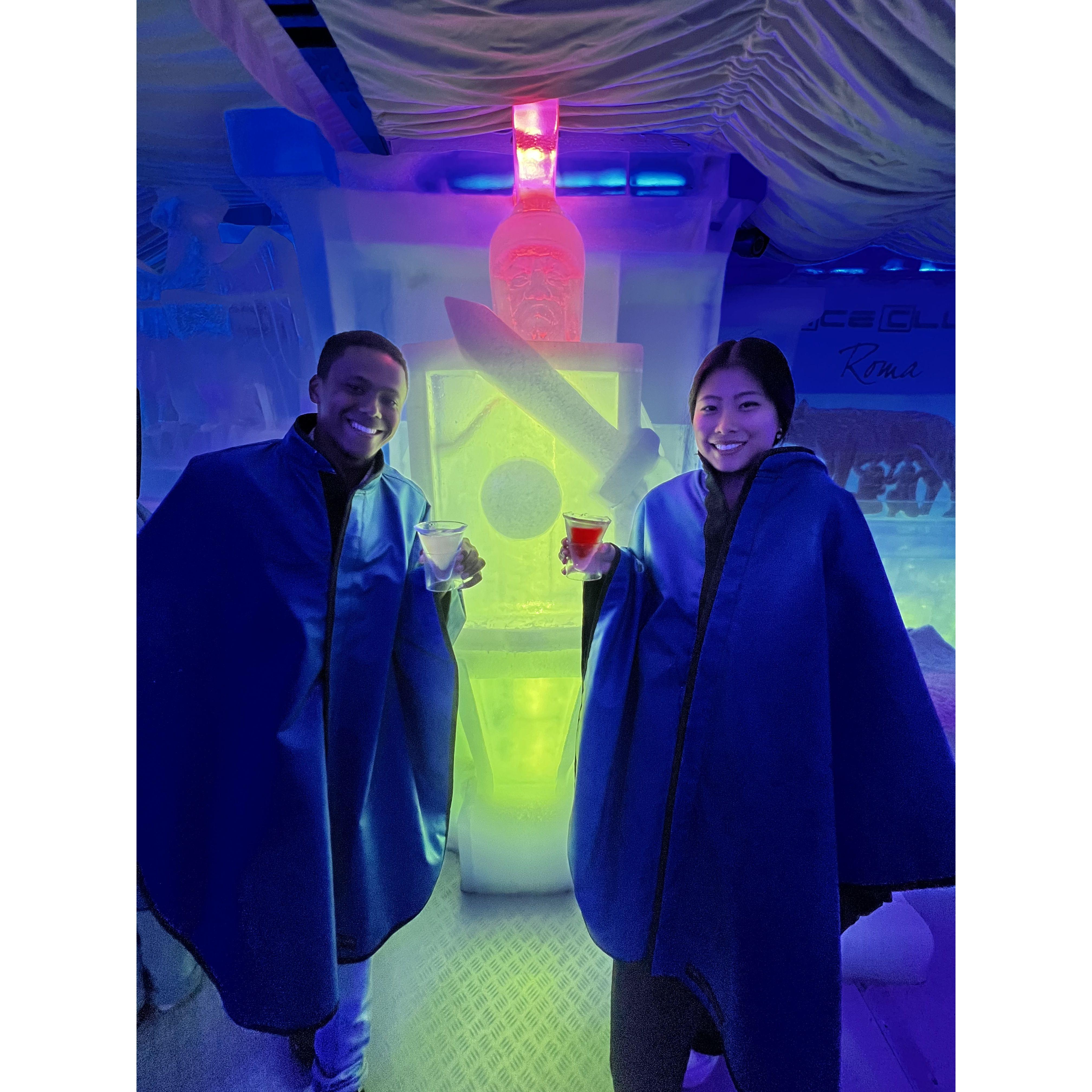 Ice bar in Florence, Italy