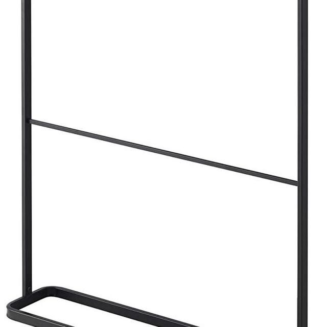 YAMAZAKI home Bath Towel Hanger-Bathroom Organizer Storage Holder Dry Rack, One Size, Black