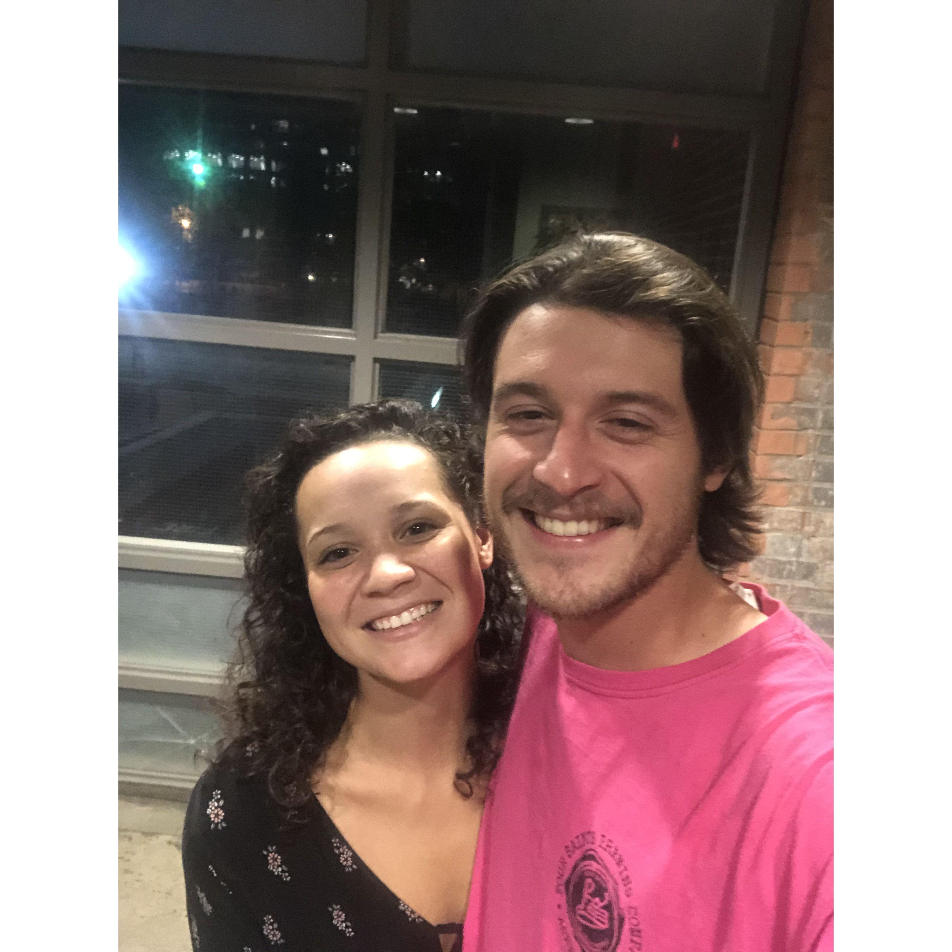 Celebrating our friend's birthday at Back Bar in Chapel Hill