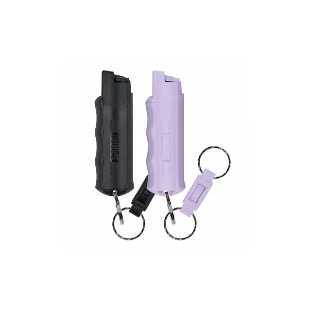 Sabre 2pk Hardcase Pepper Spray with Quick Release Lavendar and Black