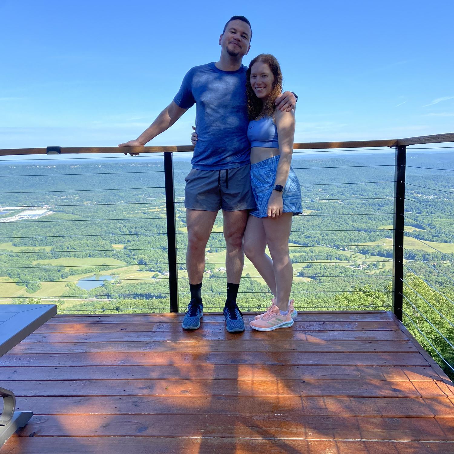 Views from the rooftop of our shipping container Airbnb on Lookout Mountain.