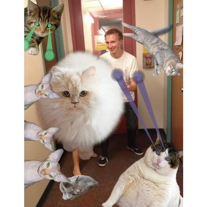 Fun in our dorm room, also learning to use effects on our phones, apparently...