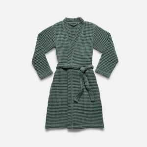 Dreamweave Waffle Robe in Botanical Green