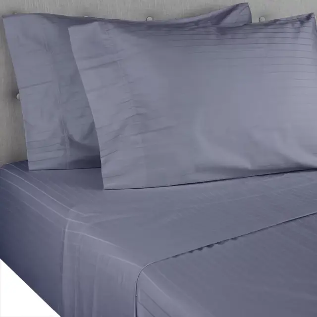 Nestwell™ Pima Cotton 500-Thread-Count King Sheet Set in Folkstone Grey Stripe