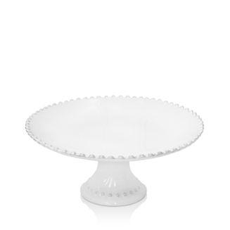 Costa Nova White Pearl 11" Cake Stand