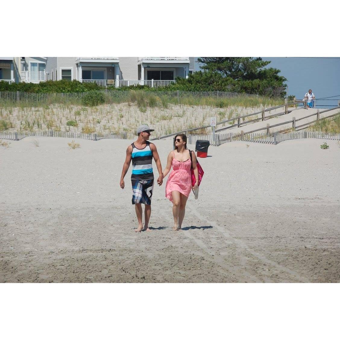 One of our many beach trips over the years!