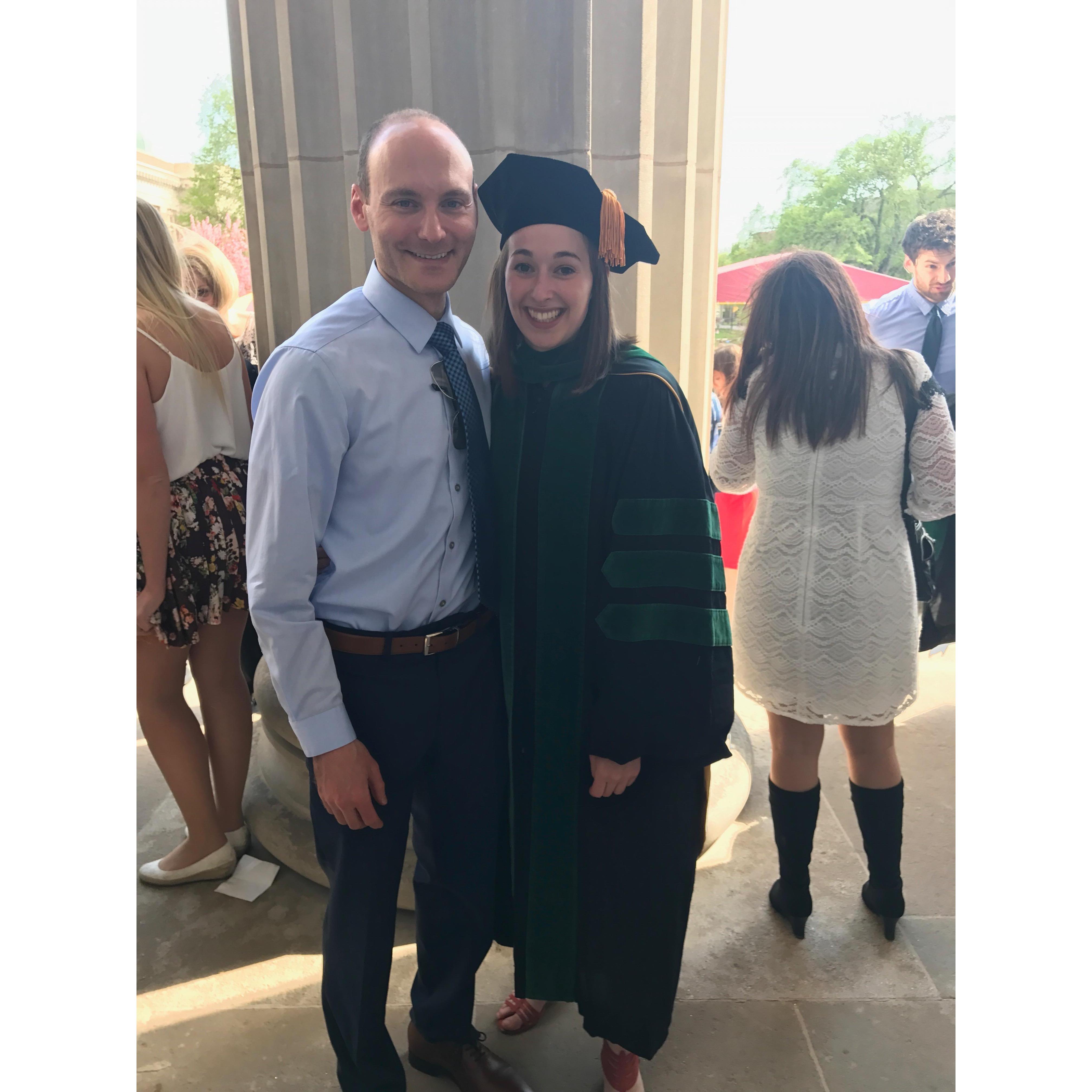 Med school graduation- also the day he bought our house!